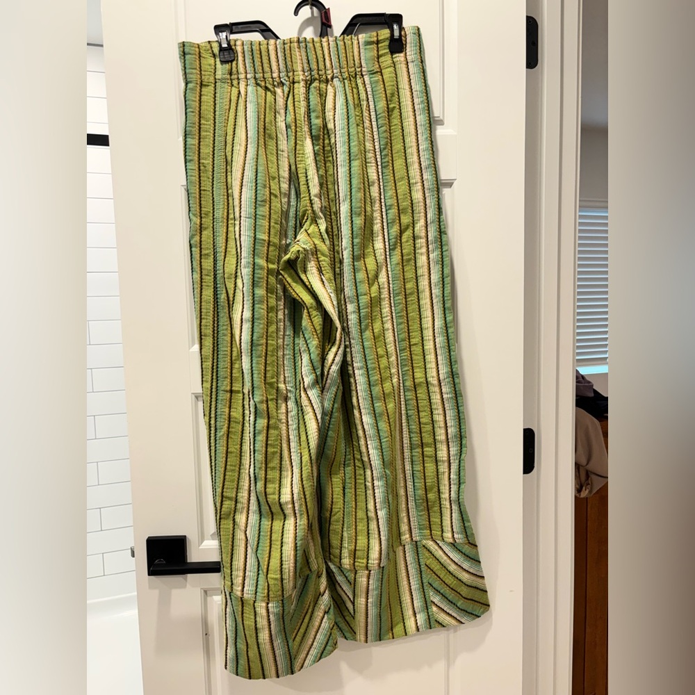 Free People Days End Striped Wide-Leg Pants - Picture 7 of 9